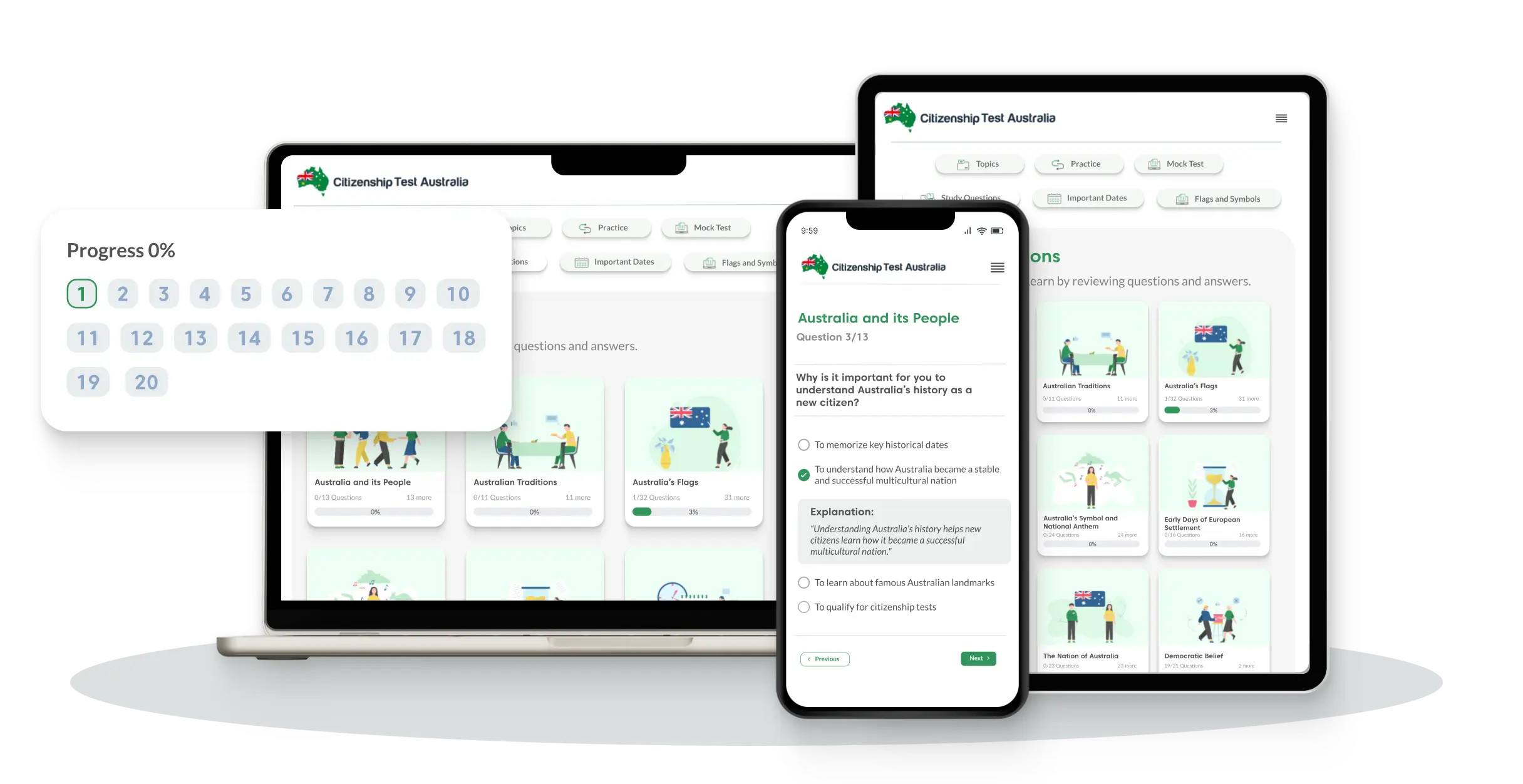 Australian Citizenship Test Practice Platform - CitizenshipTestAustralia.com.au